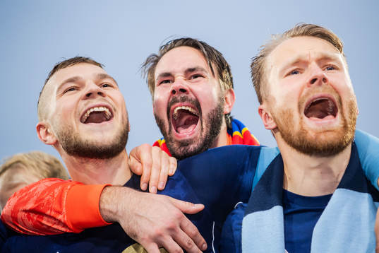 Djurgårdens Jesper Karlström, målvakt Tommi Vaiho och