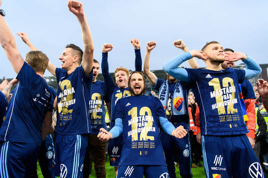 Djurgårdens Kevin Walker jublar