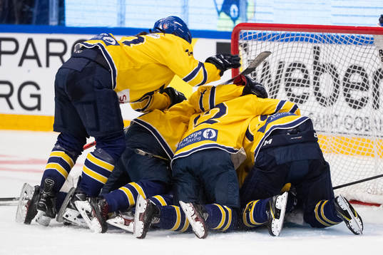 Dalarnas spelarna jublar