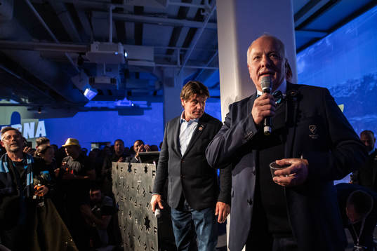 Sportchef Bosse Andersson och ordförande Lars-Erik Sjöberg