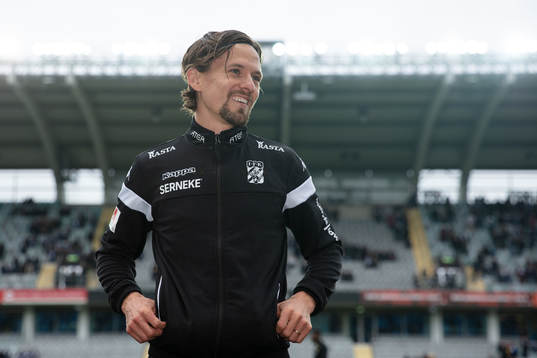 IFK Göteborgs Lasse Vibe innan fotbollsmatchen i allsvenskan mellan IFK Göteborg och Östersund den 2 november 2019 i Göteborg.