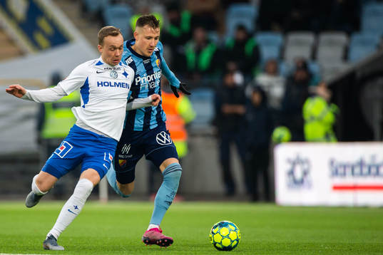 IFK Norrköpings Gudmundur Thórarinsson och Djurgårdens