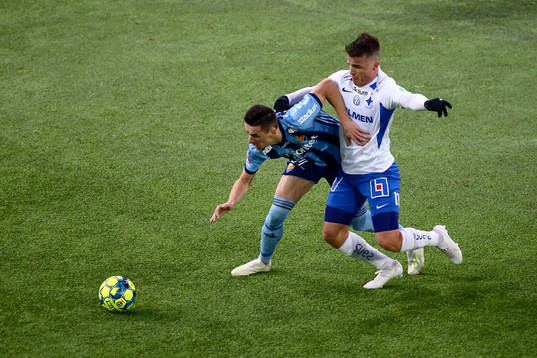 Djurgårdens Haris Radetinac och IFK Norrköpings Simon
