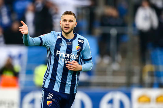 Djurgårdens Jesper Karlström jublar