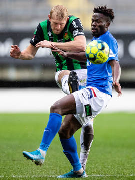 GAIS Carl Elfgren Nyström och Trelleborgs Abdul Fatawu