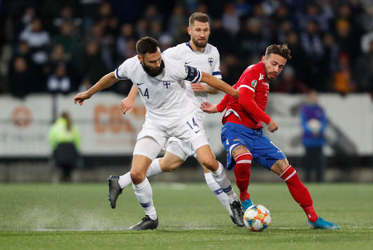 Tim Sparv #14, FIN and Dennis Salanovic #11, LIEduring