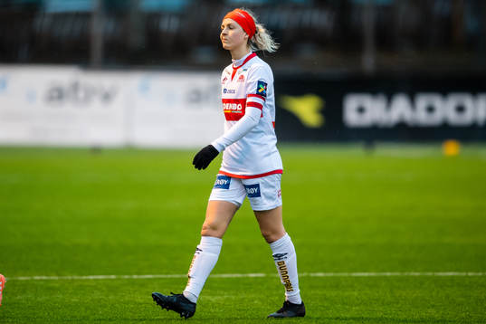 Ingrid Marie Karlsen Spord of Sandviken looks dejected