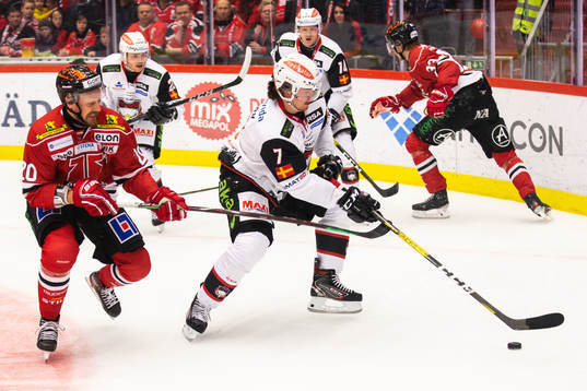 Örebros Marcus Weinstock och Malmö Redhawks Marcus Björk