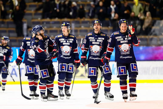 Linköpings spelare jublar