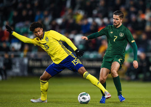 19 November 2019; Jens-Lys Michel Cajuste of Sweden in