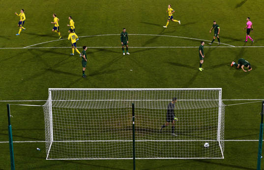 19 November 2019; Viktor Gyokeres of Sweden celebrates
