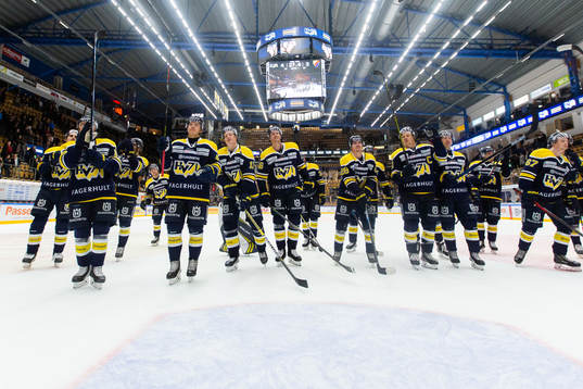 Spelare ur HV71 jublar