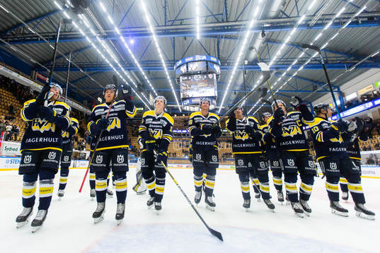 Spelare ur HV71 jublar