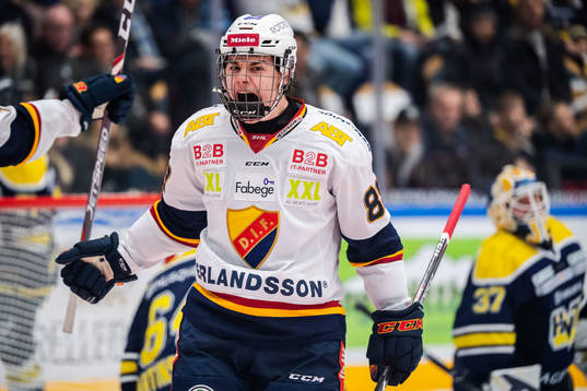 Djurgårdens Alexander Holtz jublar