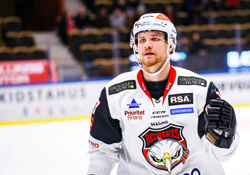 Malmö Redhawks Max Görtz jublar