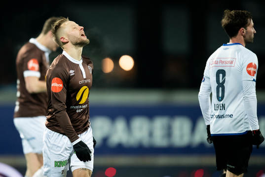 Tonny Brochmann of Mjøndalen looks dejected