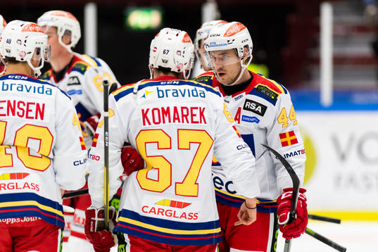 Malmö Redhawks Jesper Jensen Aabo och Konstantin Komarek