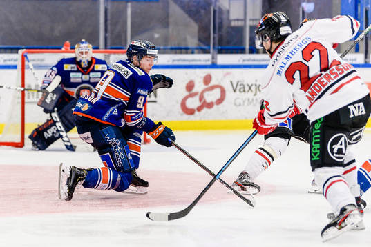 Växjös Marcus Davidsson täcker skott