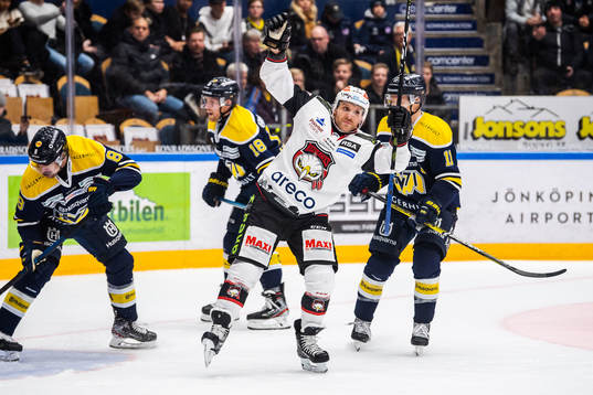 Malmö Redhawks Frederik Storm jublar