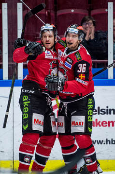 Malmö Redhawks Jesper Jensen Aabo och Matias Myttynen