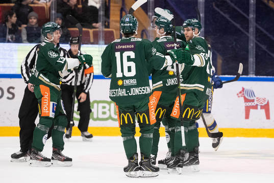 Färjestads spelarna jubel