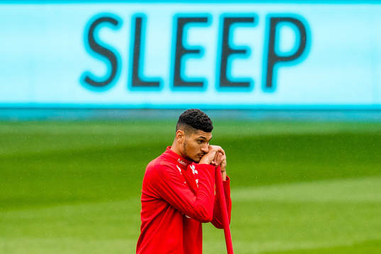 This picture is part of Bildbyrån’s selection of the 100 best sports photos from 2019. Originally published 20190904 Bjørn Maars Johnsen of the Norwegian national football team