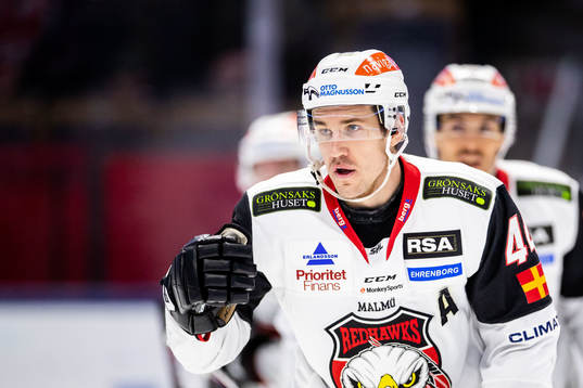 Malmö Redhawks Jesper Jensen Aabo jublar