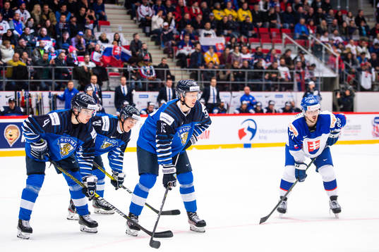 Ville Heinola, Aku Räty of Finland and Maxim Cajkovic of