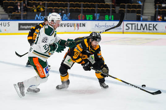 Färjestads Victor Sandberg och Skellefteås Arvid Lundberg