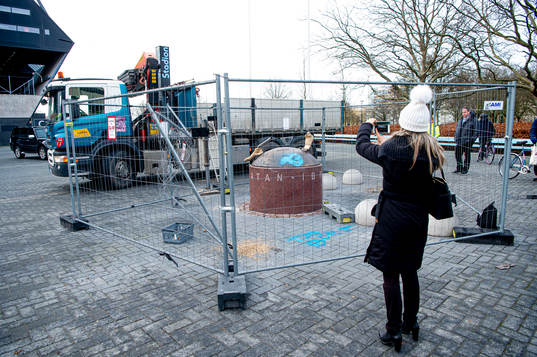 The statue of Zlatan Ibrahimovic has been vandalized,