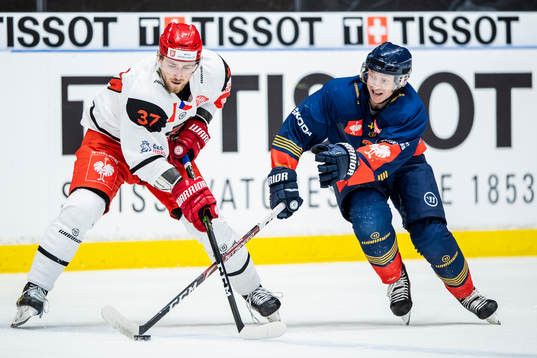 Jakub Lev of Mountfield and Olle Alsing of Djurgården