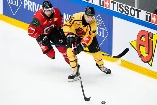 Anders Grönlund of Frölunda and Karl Fabricius of Luleå