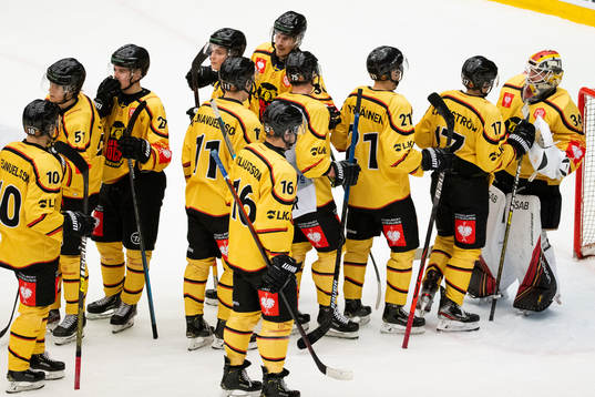 Players of Luleå celebrates
