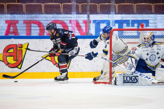 Linköpings Jonas Holös och Leksands Filip Johansson och