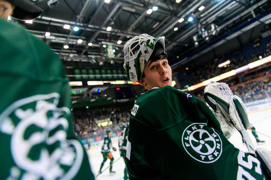 Färjestads målvakt Arvid Holm