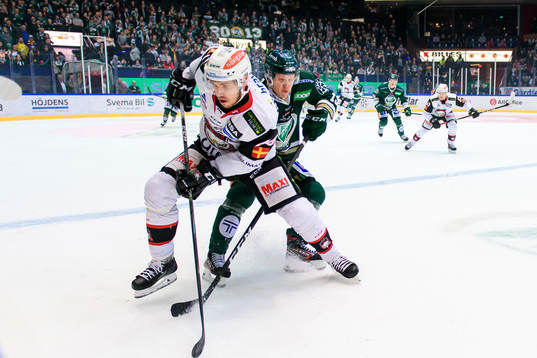 Malmö Redhawks Jesper Jensen Aabo och Färjestads Daniel