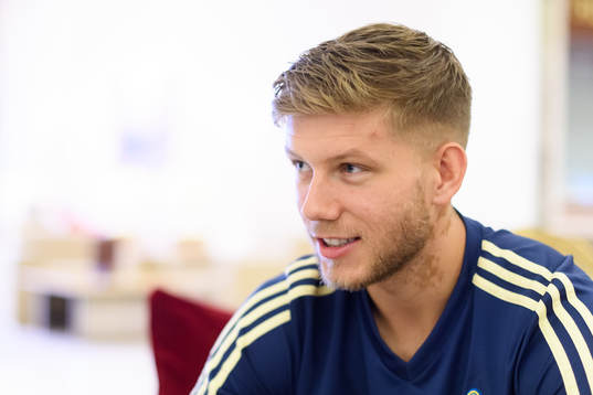Anton Salétros is being interviewed