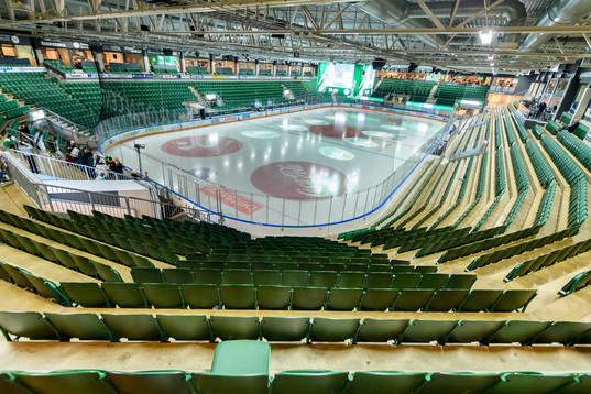 Catena Arena interiör innan ishockeymatchen i SHL mellan