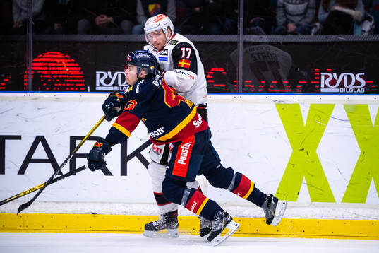 Djurgårdens Tom Nilsson och Malmö Redhawks Max Görtz