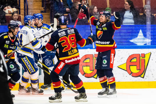 Djurgårdens Manuel Ågren jublar