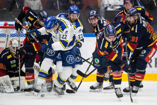 Djurgårdens Jason Garrison och Leksands Sebastian