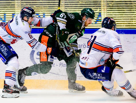 Växjös Linus Högberg, Färjestads Pontus Widerström och