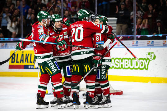 Frölundas Brandon Gormley , Lucas Raymond, Ryan Lasch och