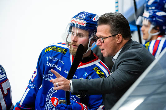 Oskarshamns Robin Söderqvist och tränare Håkan Åhlund