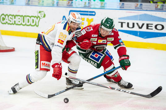 Malmö Redhawks Henrik Hetta och Frölundas Rhett Rakhshani