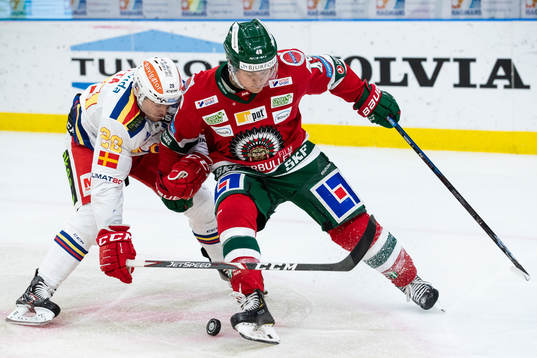 Malmö Redhawks Henrik Hetta och Frölundas Rhett Rakhshani
