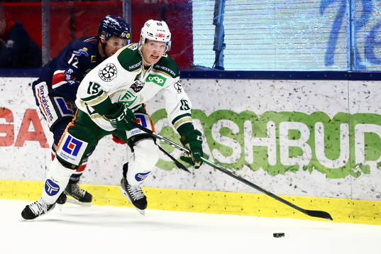 Färjestads Gustav Rydahl och Linköpings Sebastian Karlsson