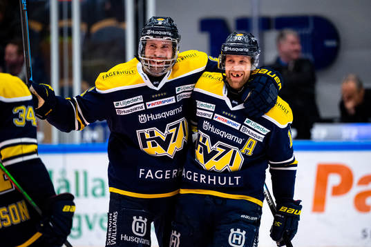 s Christoffer Persson och Martin Thörnberg jublar