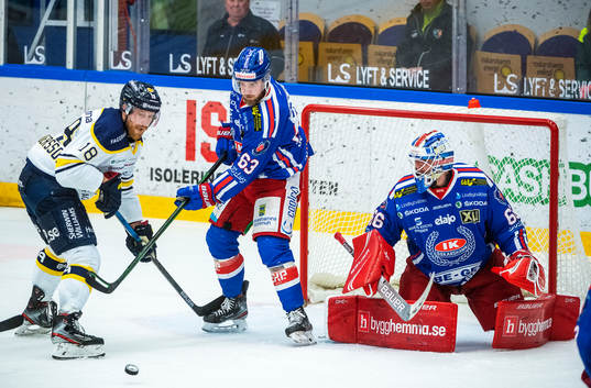 Oskarshamns målvakt Tex Williamsson och Robin Söderqvist