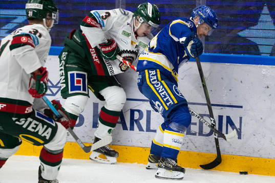 Frölundas Jacob Moverare och Leksands Oskar Lang